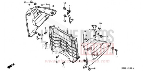 CALANDRE DE RADIATEUR CB1100SFY de 2000